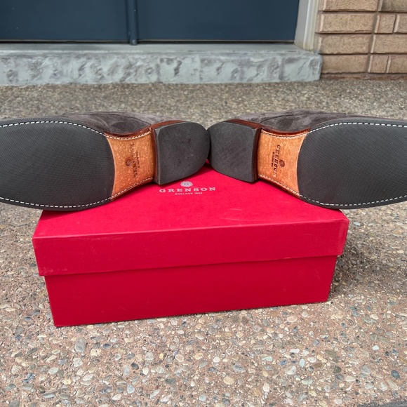 Grenson Gardner Suede Leather Derby Shoes UK 11 - Picture 7 of 8